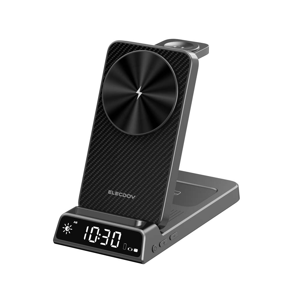 Elecdov CE19A 3 In 1 Magnetic Charging Station for Apple,Includes Charger Plug