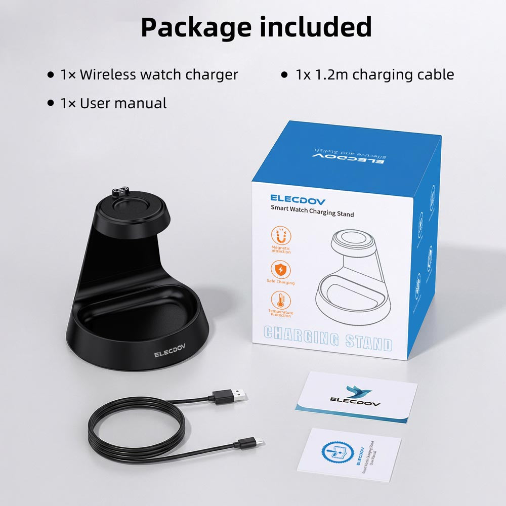 Elecdov WC01J 2 In 1 Magnetic Charging charger Packing List