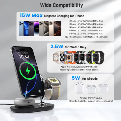 Elecdov CE15 3 In 1 Charging Station Wide Compatibility