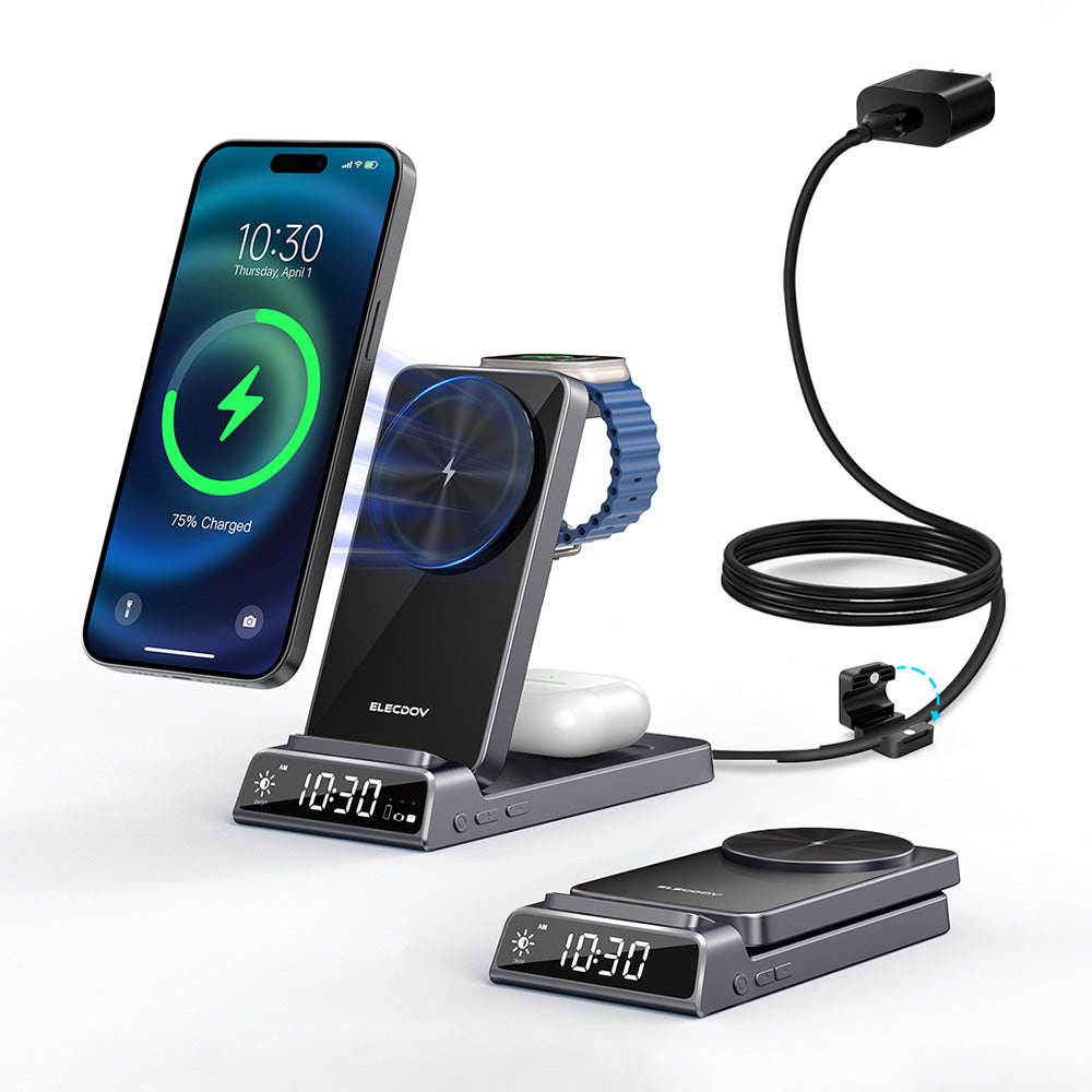 Elecdov CE19A 3 In 1 Magnetic Charging Station for iPhone