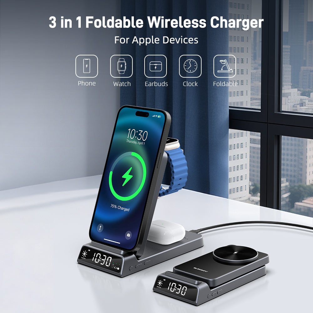 Elecdov CE19A 3 In 1 Magnetic Charging Station for iPhone