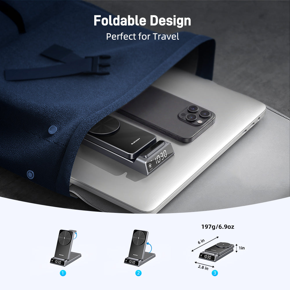 Elecdov CE19A 3 In 1 Magnetic Charging Station for iPhone