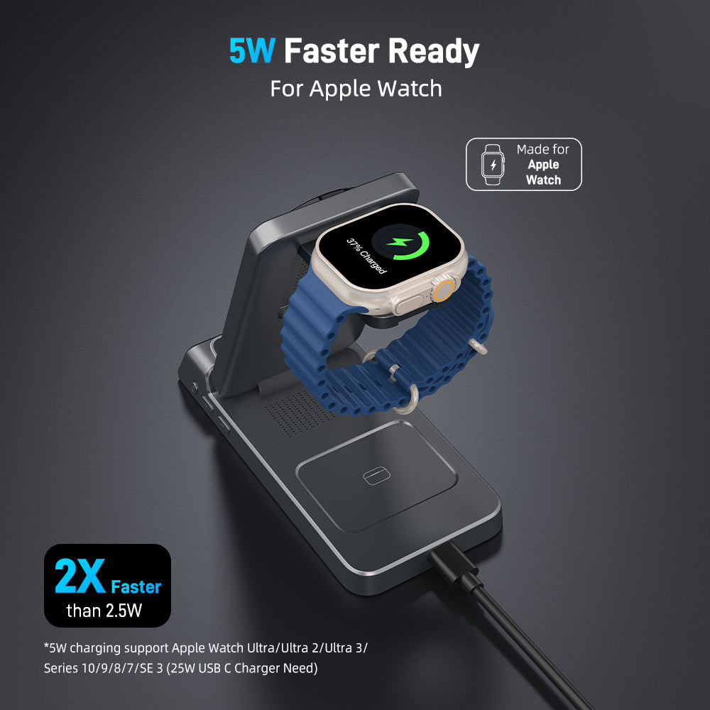 Elecdov CE19A 3 In 1 Magnetic Charging Station for iPhone