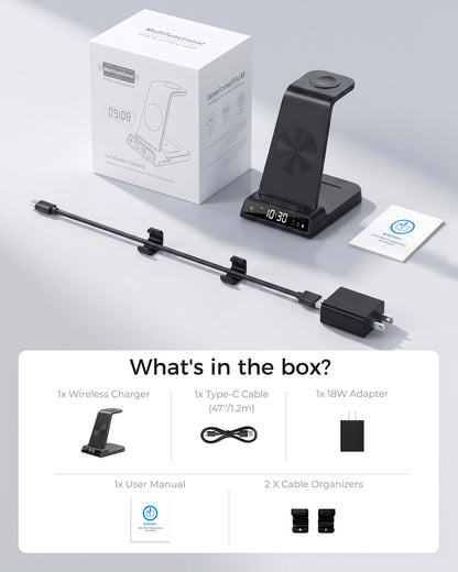 Elecdov C01 3-in-1 Magnetic Charging Station Packing List