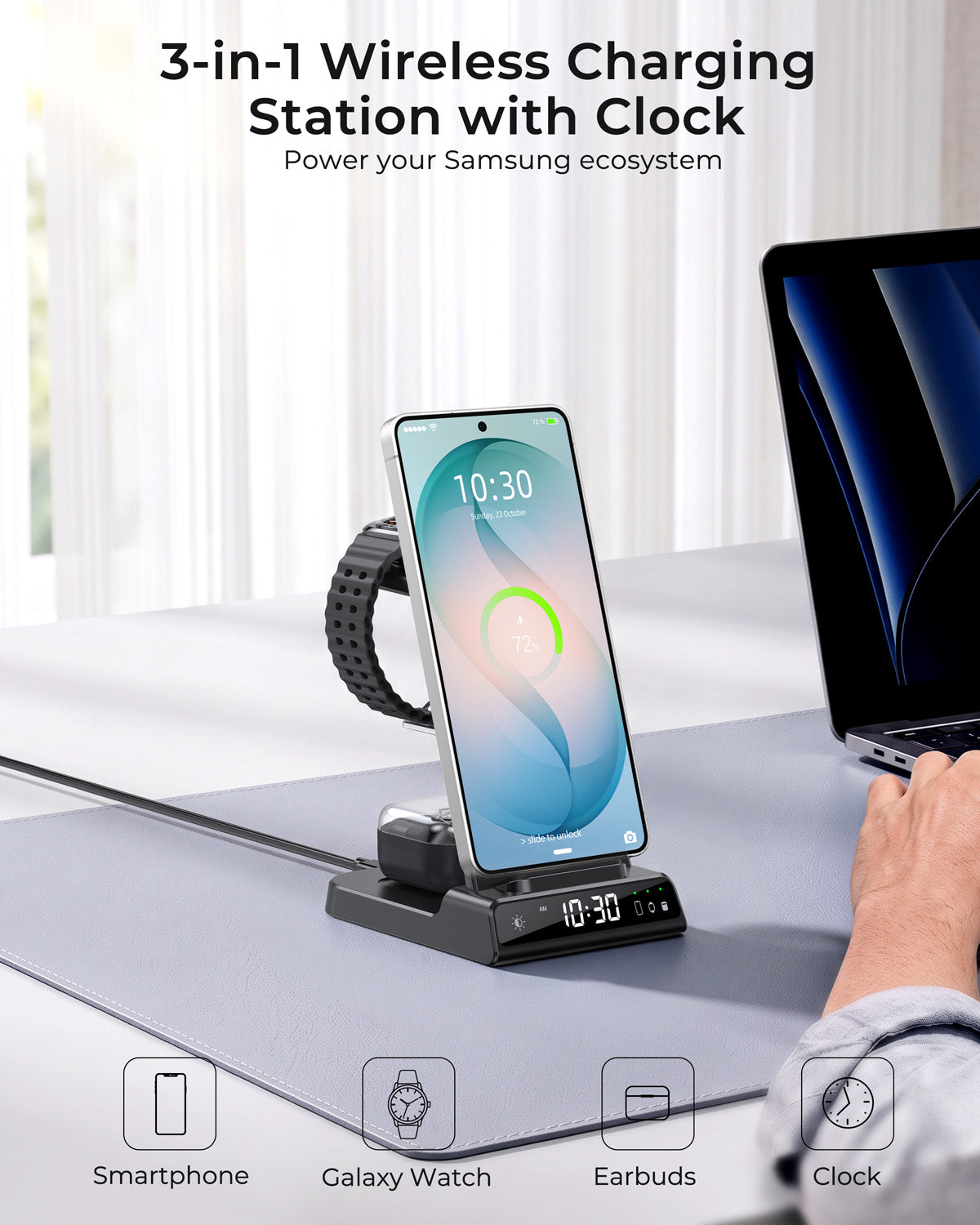 Elecdov C01 3-in-1 Magnetic Charging Station