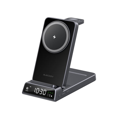 Elecdov CE19A 適用於 Apple 的 3 合 1 磁吸充電座，附充電器插頭