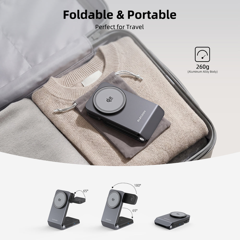 Elecdov W103S 3 In 1 Magnetic Charging foldable Portable Charger