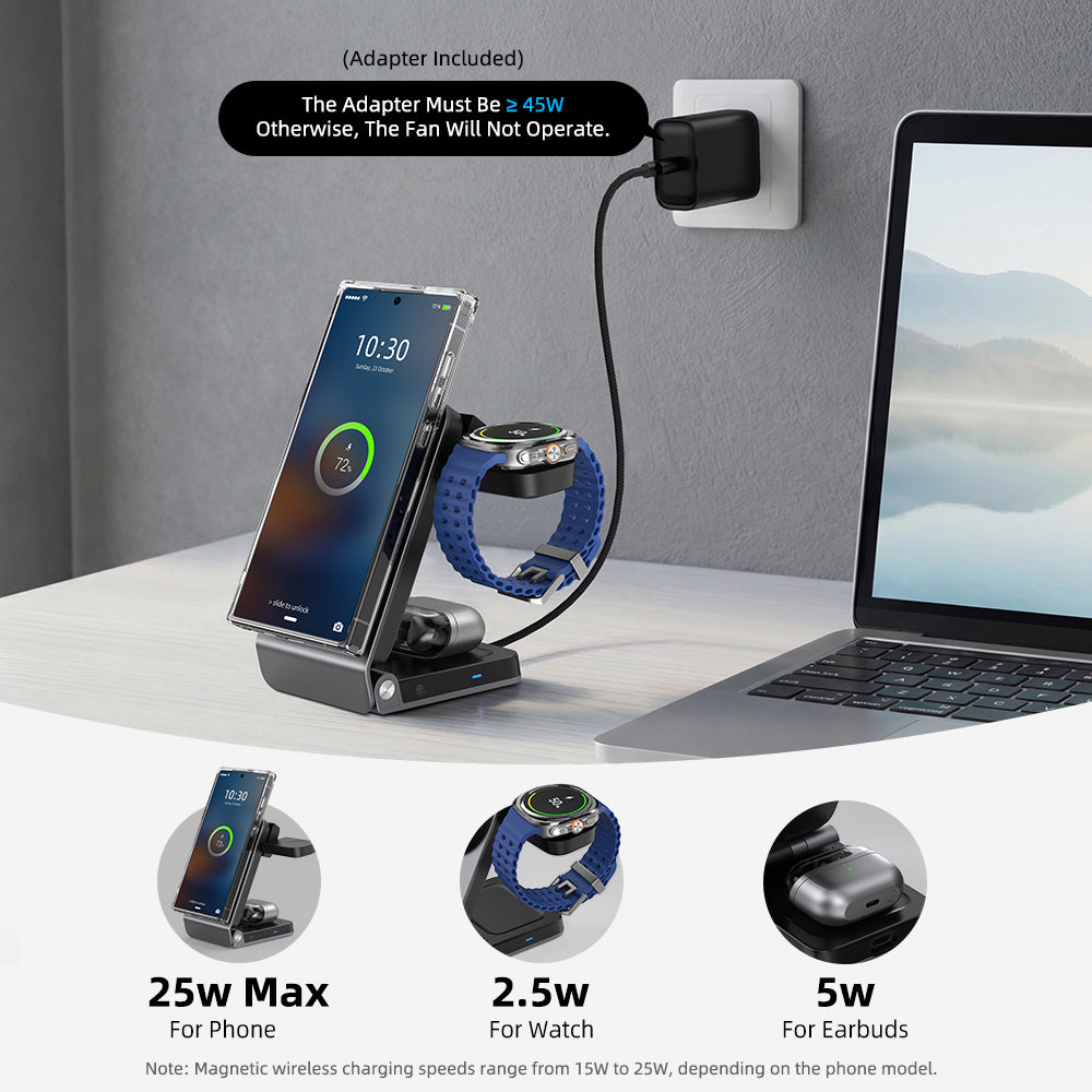 Elecdov W103S 3 In 1 Magnetic Charging 2.2x fast charging