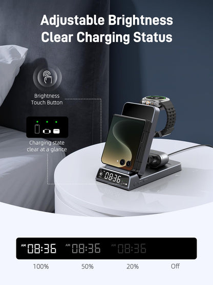 Elecdov 3 in 1 Wireless Charger for Samsung Galaxy Z Flip Series