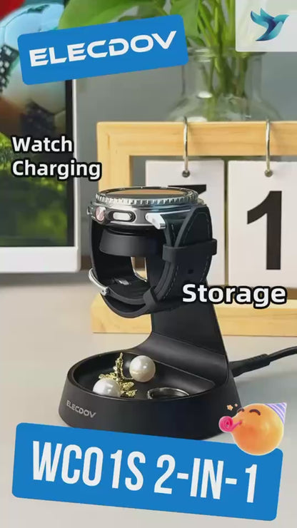 Elecdov WC01S 三星專用二合一磁吸充電站
